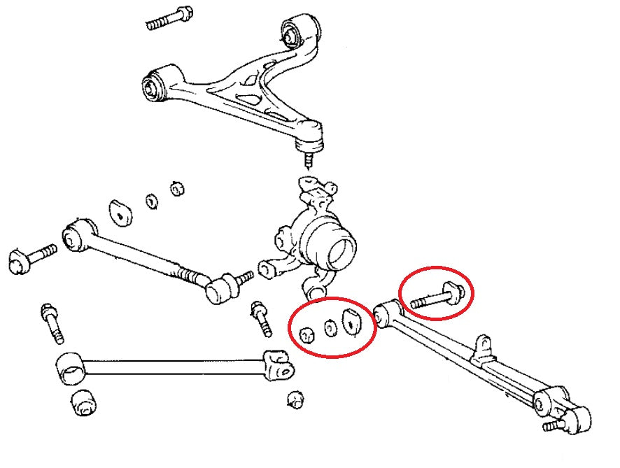 Toyota Supra JZA80 / Soarer JZZ30 Rear Eccentric Camber Bolt