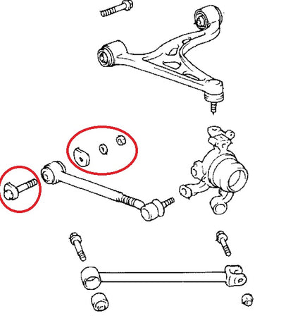 Toyota Supra JZA80 / Soarer JZZ30 Rear Eccentric Toe Bolt