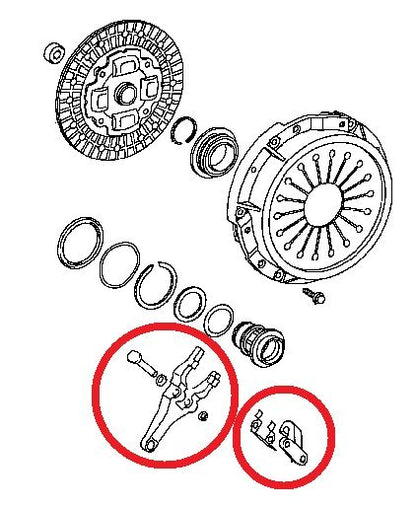 Toyota R154 Clutch Fork & Pivot - GENUINE OEM