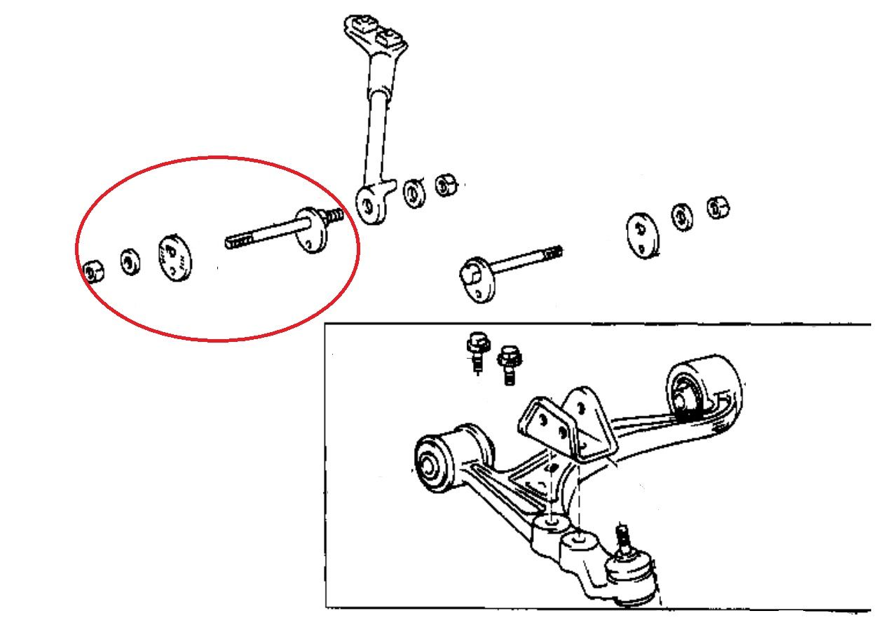 Toyota Supra JZA80 / Soarer JZZ30 Front Lower Arm Front Eccentric Bolt